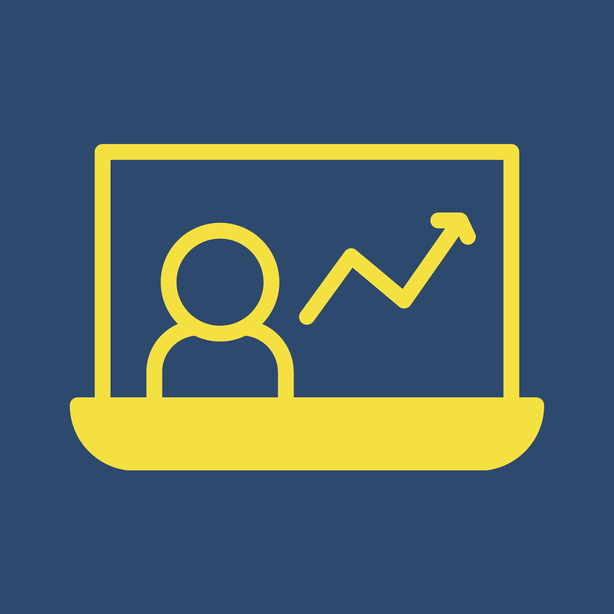 Laptop with graph up